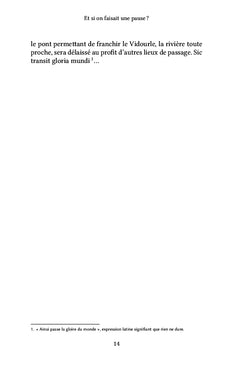 Et si on faisait une pause ?