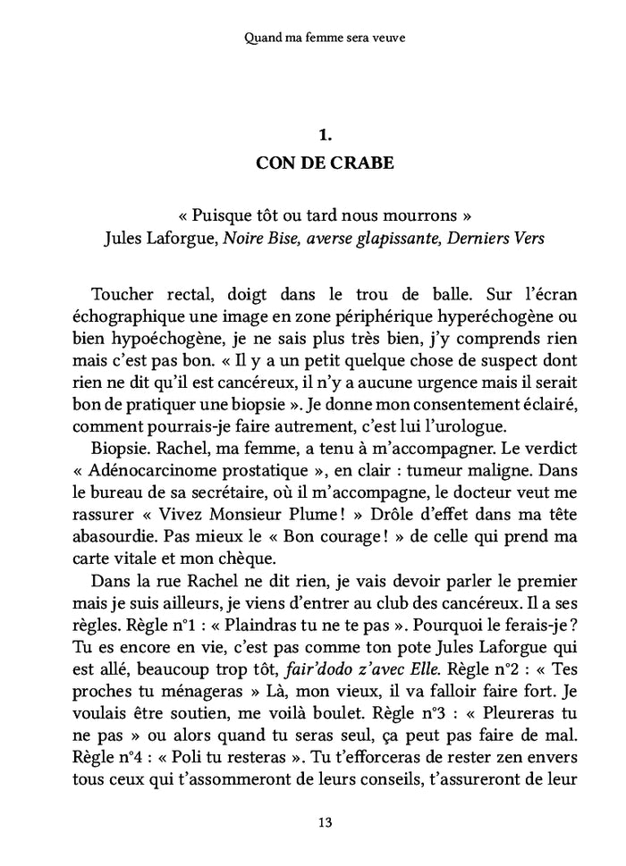 Quand ma femme sera veuve