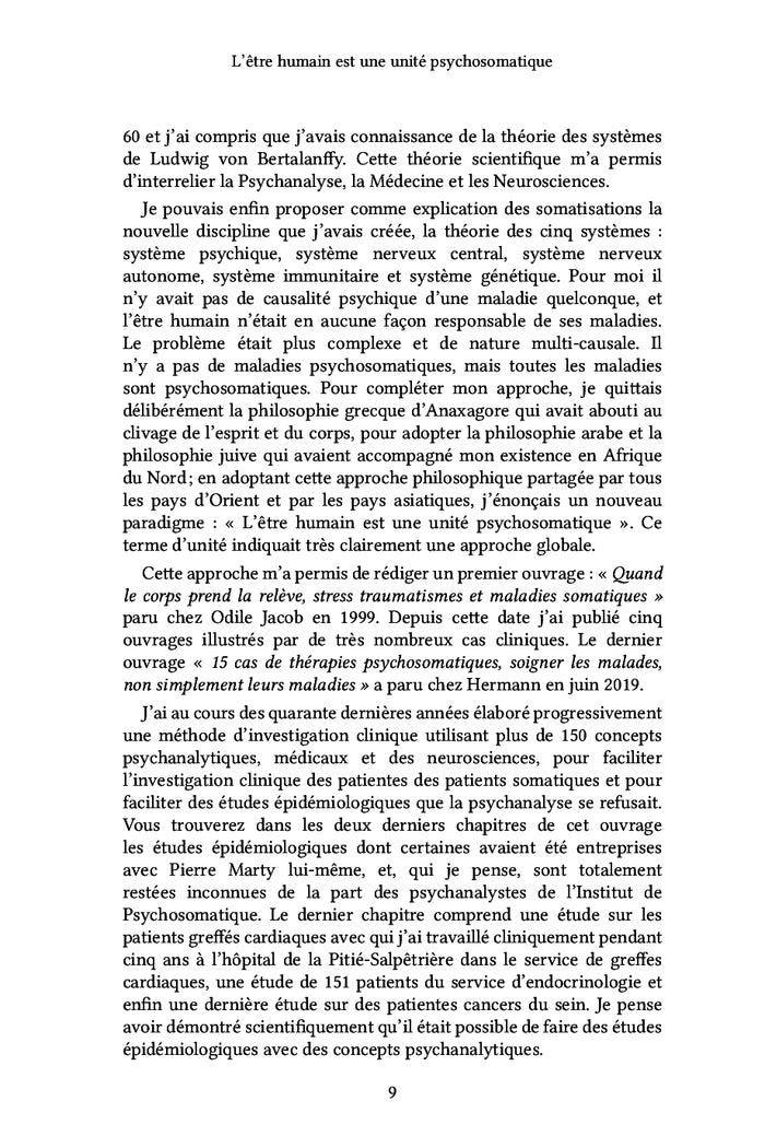 L'être humain est une unité psychosomatique