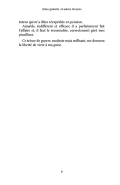 Actes gratuits et autres rêveries
