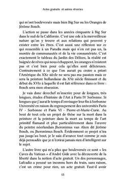 Actes gratuits et autres rêveries