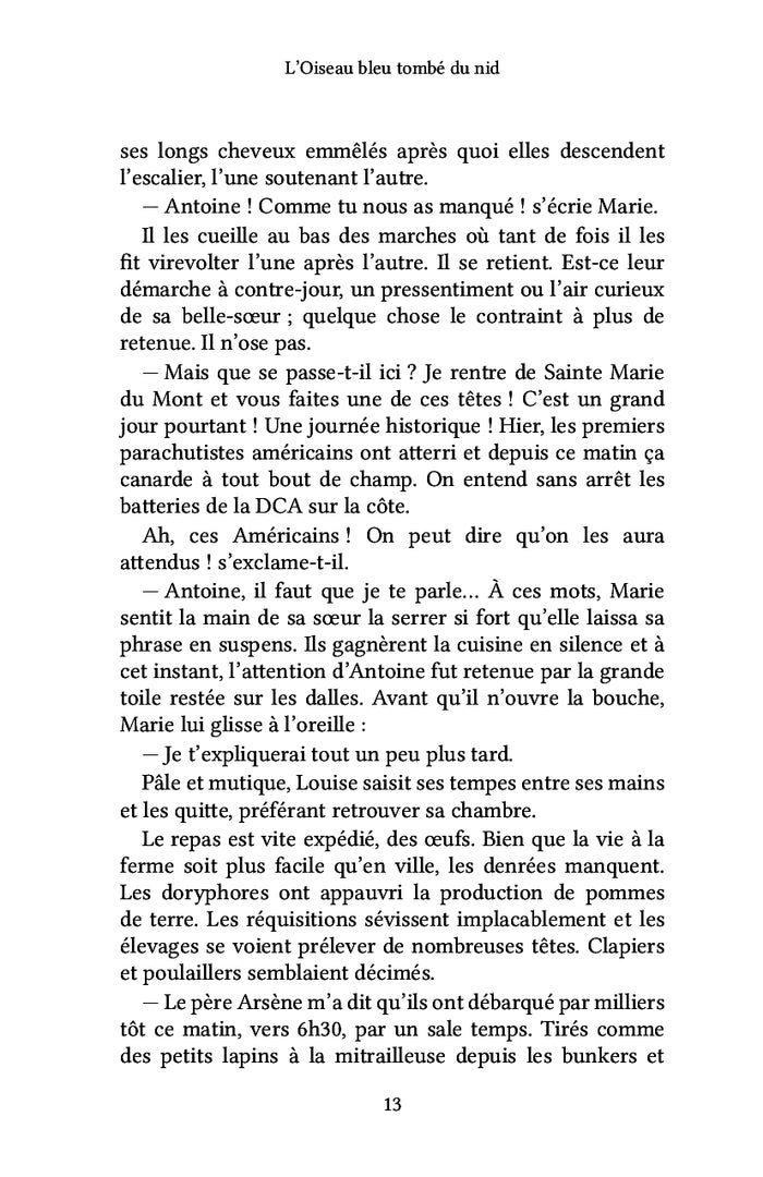 L'oiseau bleu tombé du nid