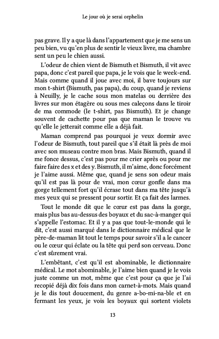 Le jour où je serai orphelin