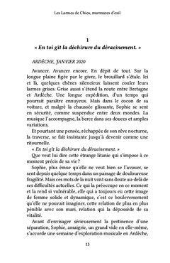 Les Larmes de Chios, murmures d'exil
