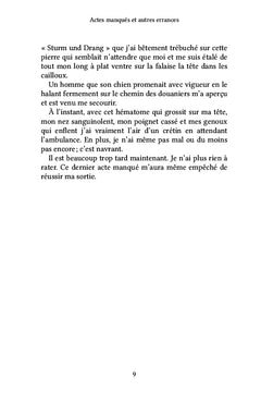 Actes manqués et autres errances