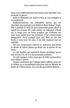 Actes manqués et autres errances