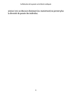 La Réduction de la pensée ou la Liberté confisquée