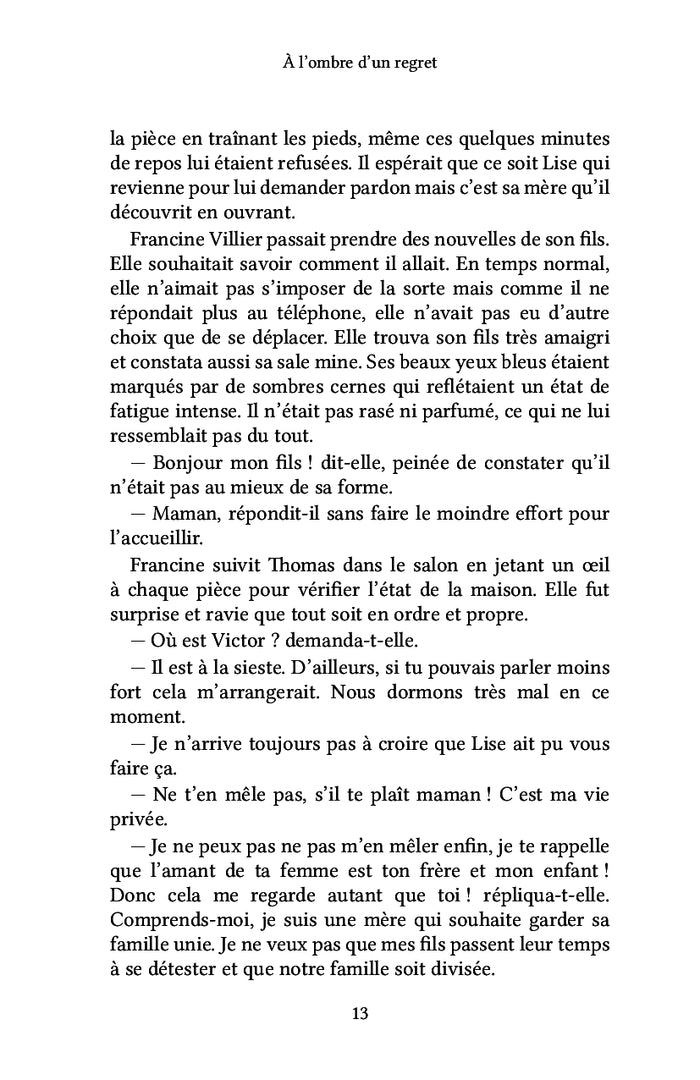 À l'ombre d'un regret