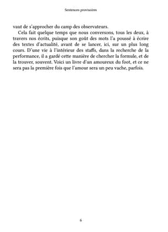 Sentences provisoires