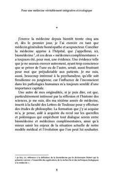 Pour une médecine véritablement intégrative et écologique