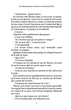 J'ai tellement peur de mourir ou de devenir folle
