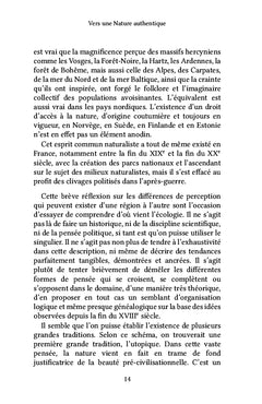 Vers une Nature authentique