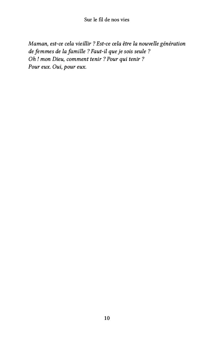 Sur le fil de nos vies