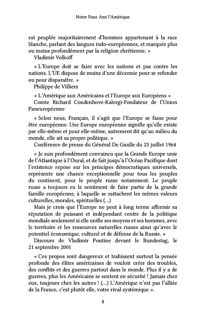 Notre faux-ami l'Amérique