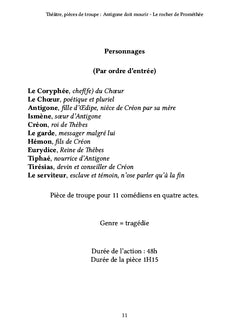 Théâtre, pièces de troupe : Antigone doit mourir - Le rocher de Prométhée