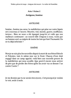 Théâtre, pièces de troupe : Antigone doit mourir - Le rocher de Prométhée