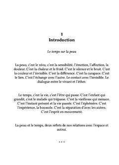 Le Temps sur la peau