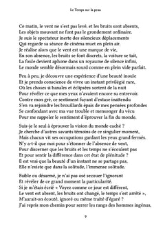 Le Temps sur la peau