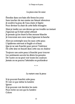 Le Temps sur la peau