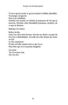 Un jour, j'ai rêvé plus grand