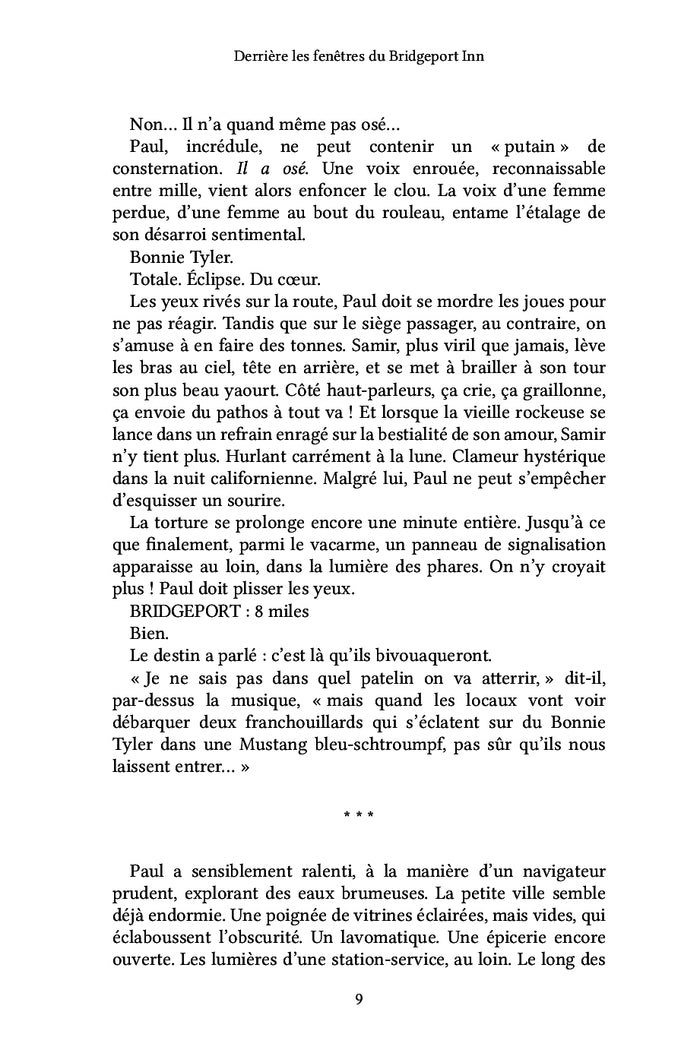 Derrière les fenêtres du Bridgeport Inn