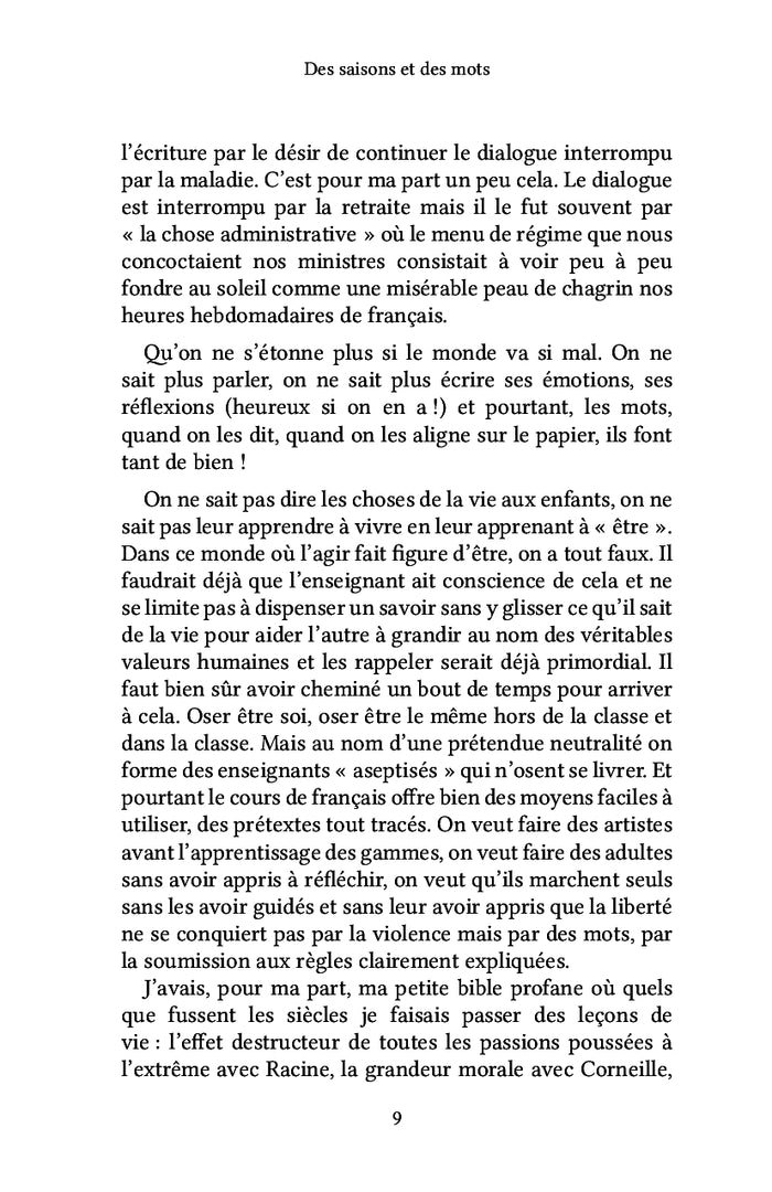 Des saisons et des mots