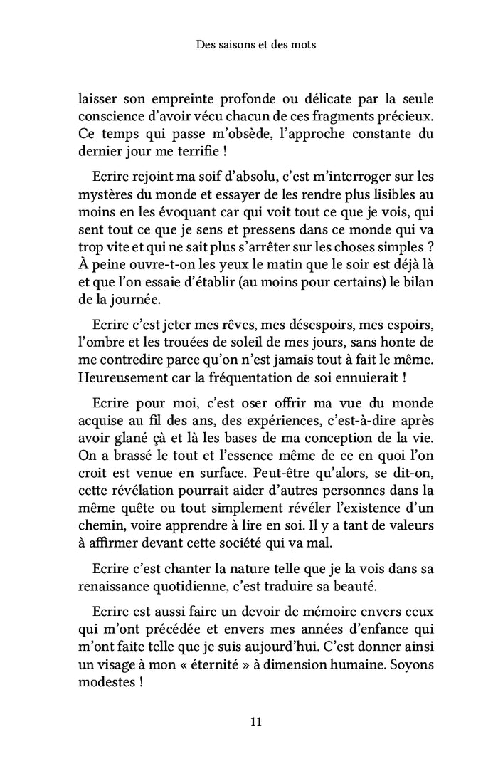 Des saisons et des mots