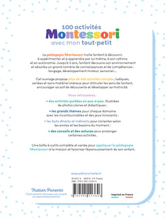 100 activités Montessori avec mon tout-petit 0-3 ans