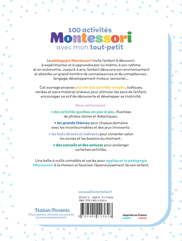 100 activités Montessori avec mon tout-petit 0-3 ans