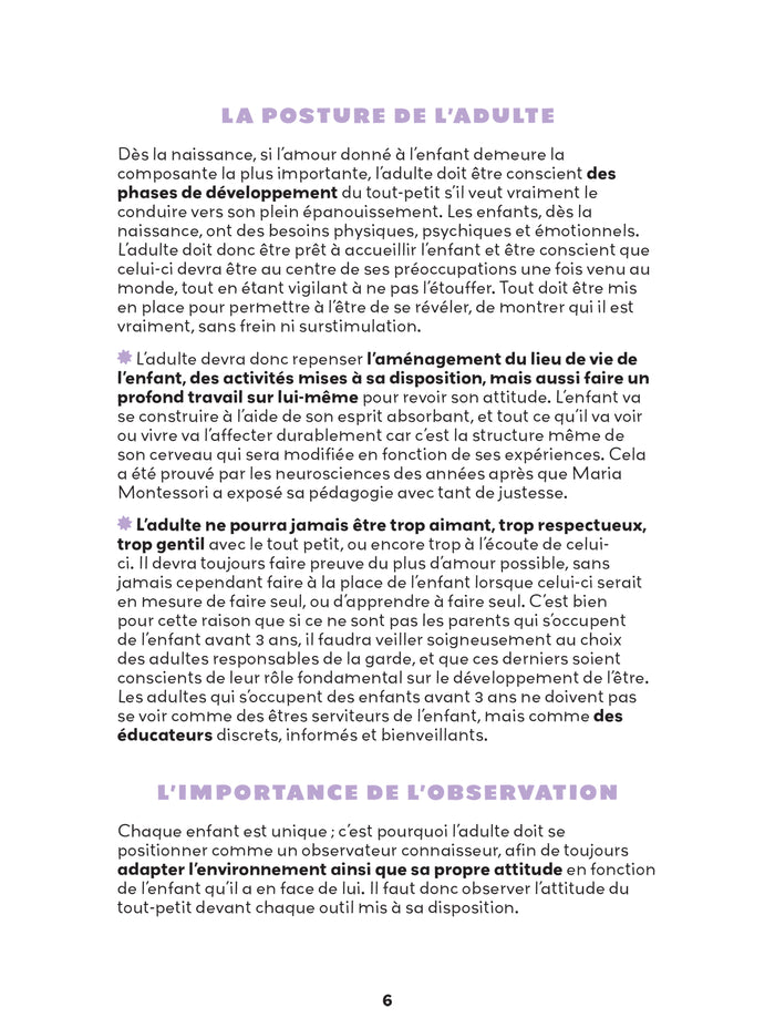 100 activités Montessori avec mon tout-petit 0-3 ans