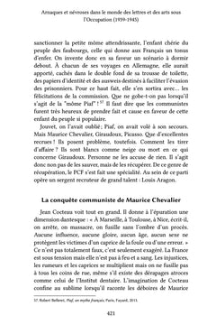 Arnaques et névroses dans le monde des lettres et des arts sous l'Occupation (1939-1945)