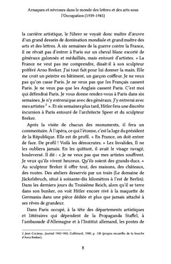 Arnaques et névroses dans le monde des lettres et des arts sous l'Occupation (1939-1945)
