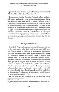 Arnaques et névroses dans le monde des lettres et des arts sous l'Occupation (1939-1945)