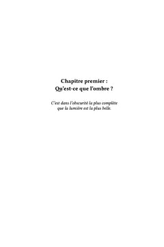 À la rencontre de son ombre