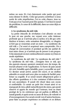 Emma... ou pourquoi ce "syndrome du nid vide" m'arrive-t-il à moi ?