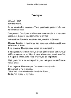 Mon coeur a éclaté en cent mots