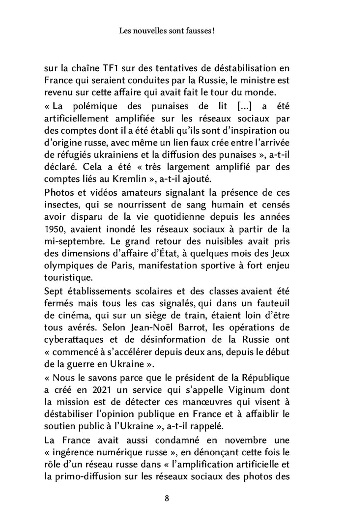 Les nouvelles sont fausses !