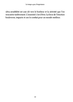 Le temps a peu d'importance
