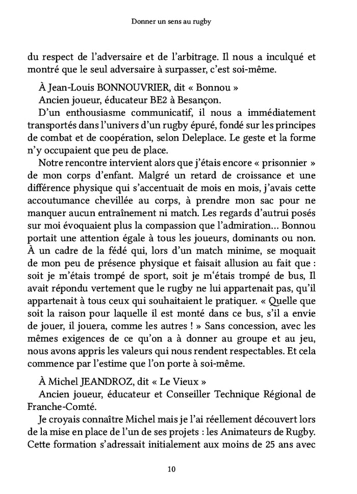 Donner un sens au rugby