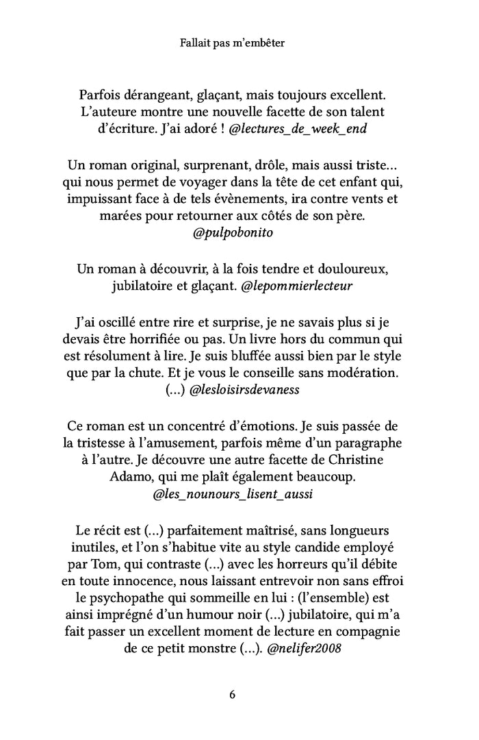 Fallait pas m'embêter