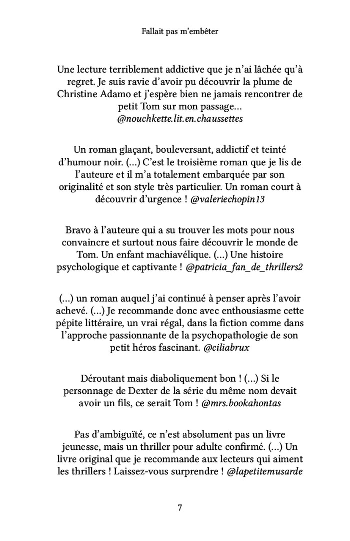 Fallait pas m'embêter