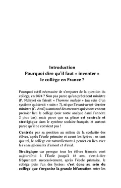 Manifeste pour le collège