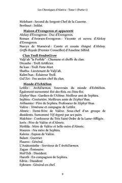 Les Chroniques d'Alativa - Tome 1 (Partie 1)