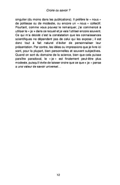 Croire ou savoir ?