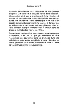 Croire ou savoir ?