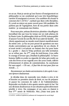 Monsieur le Directeur, justement, je voulais vous voir