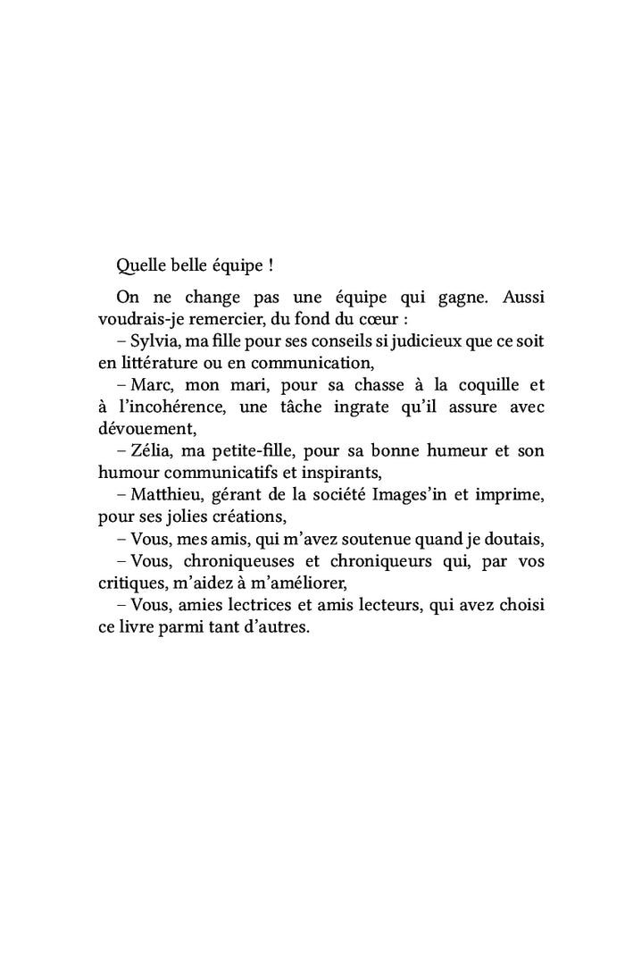 Sang rancune mon amour