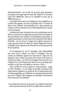 Souviens-toi... Le jour d'avant tu étais un dauphin