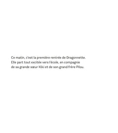 La rentrée de Dragonnette