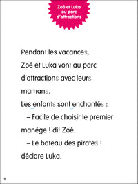 Les incollables - Premières lectures - Tome 24 -  Zoé et Luka au parc d'attractions - Niv. 3